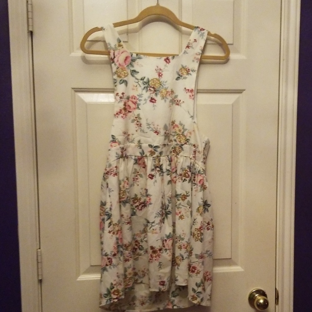 Floral pinafore dress